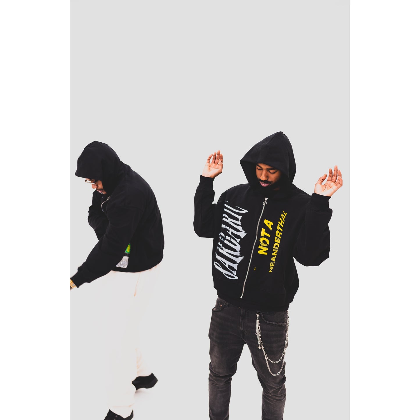 “NØ DUMMY” CROPPED HEAVY COTTON HOODIE
